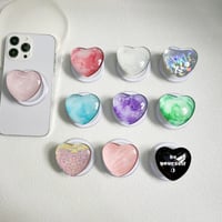 ハート スマホグリップ  マグネット式 可愛い 磁石グリップ スタンド ギフトにおすすめ[M4202]