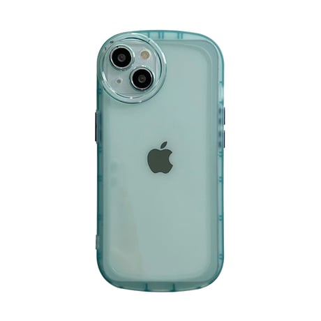 シンプル透明 iphone14/13ケース  耐衝撃枠 iphone12/11カバー   高級感 可愛い円形カメラレンズ枠 [M1933]