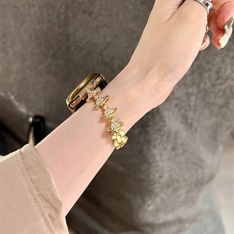 ジュエリー Applewatchベルト 高級感 Ultra2/1/SE(第2/1世代)/Series9/8/7/6/5/4/3/2/1アップルウォッチバンド おしゃれ[M4602]