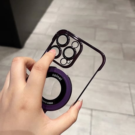 MagSafeリング iPhone15Pro/15ProMaxケース  耐久性 黄ばまない 薄型軽量 iPhone14/12/13Proカバー [M3552]