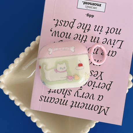 猫ちゃん Airpods4ケース 可愛い パステルカラー AirpodsPro2ケース airpods3/2カバー リング付き 女子力高い[M5362]