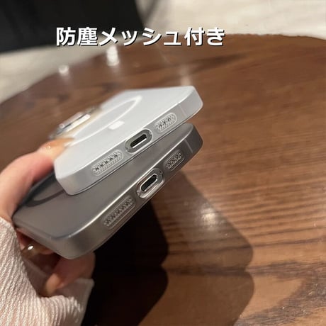 MagSafe対応 iPhone15Pro/15ProMaxケース 指紋防止 半透明 マット アイフォン14pro/13proカバー 耐衝撃 高級感 [M3531]