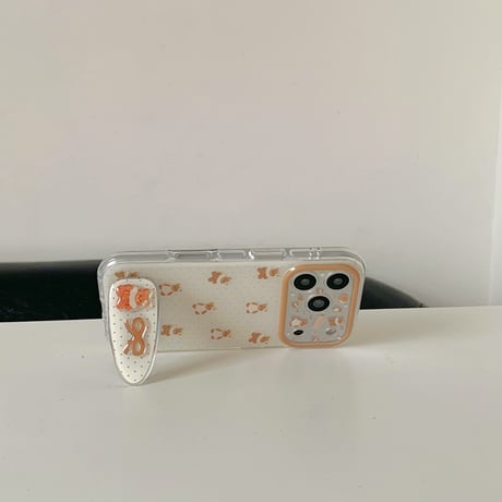 クマスタンド付 iPhone17Pro/17ケース カメラカバー付 iPhone17Promax/16Pro/15ケース かわいい プレゼントにおすすめ[M6182]
