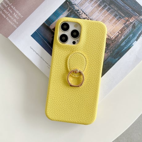 リング付レザーiphone14Plus/14proケース  高品質 高級感 iphone13mini/12/11カバー   シンプル  お揃い 実用 ファッションセンスいい[M2217]
