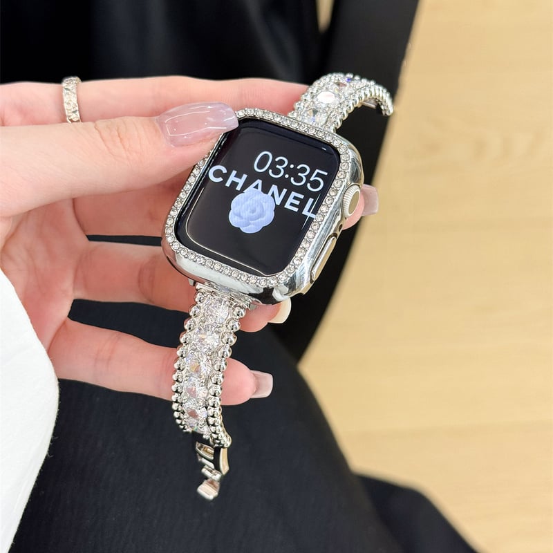 ダイヤ アップルウォッチ10バンド キラキラ高級感 AppleWatchベルト