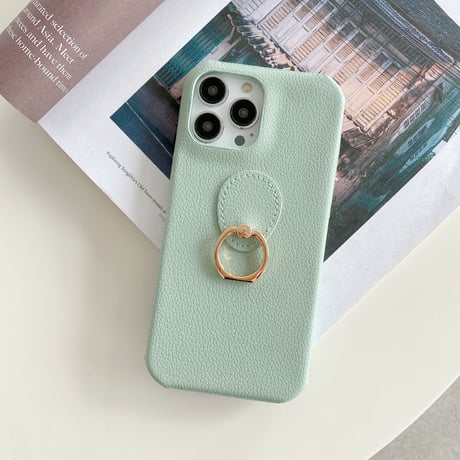 リング付レザーiphone14Plus/14proケース  高品質 高級感 iphone13mini/12/11カバー   シンプル  お揃い 実用 ファッションセンスいい[M2217]