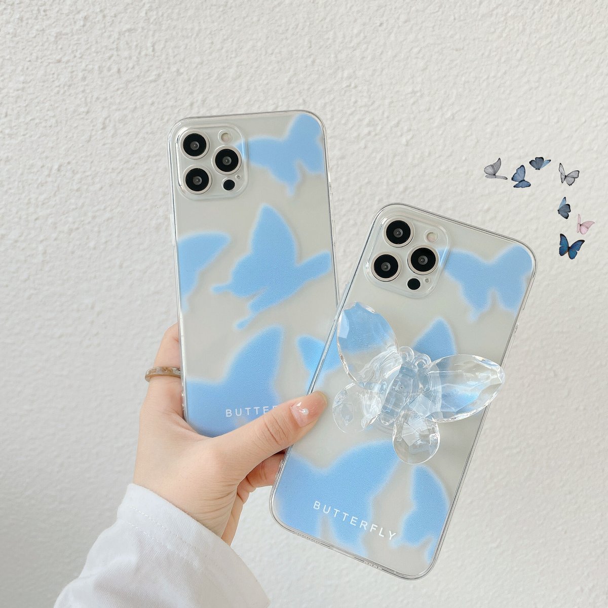 蝶デザイン iPhone用クリアケース 楽天市場】iPhone8 ケース iPhone専用デザインケース クリア【蝶