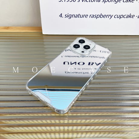 ミラーiPhone14/15ケース 四角耐衝撃加工 アイフォン13/12/11proカバー メイク直しに便利 ガールズに人気 [M2737]