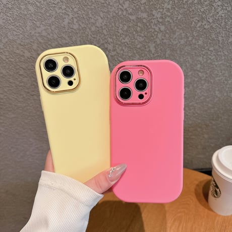 シンプル無地 iPhone15/15plus/15proケース 指紋防止 アイフォン14/13/SEカバー 淡色系 使いやすい [M3963]