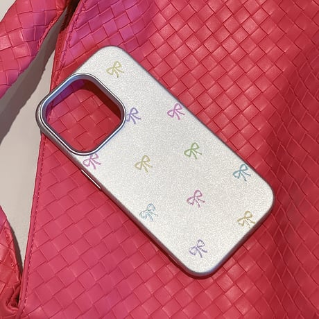 多彩リボン iPhone15/15proケース 指紋防止 皮 iPhone14/13pro/12promaxケース かわいい 女子力アップ[M4501]