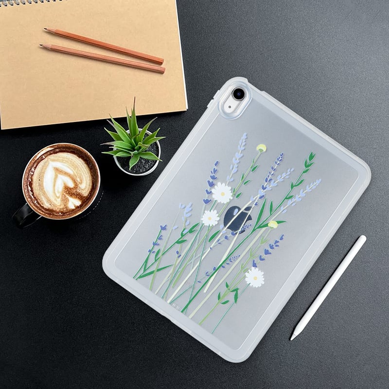 草花柄 iPad 10.9インチ(第10世代)ケース 透明 アイパッドair10.9inch/