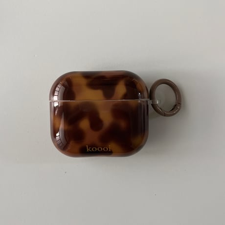 【Airpods 4】べっ甲 Airpods3/2ケース 艶感 airpodspro2/1カバー リング付き おしゃれ ギフトに最適[4402]