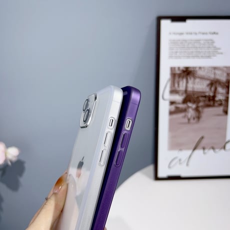 クリア iPhone15/14proケース レンズフィルム付き アイフォン13/12/11pro透明カバー 軽量 使いやすい[M2821]