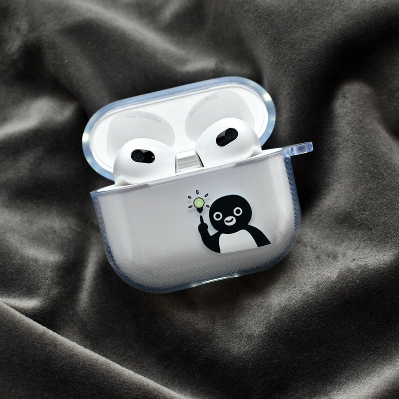 ペンギン Airpods 4カバー 蓋を開けると光る AirpodsPro2/3ケース
