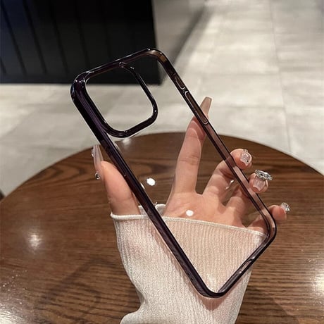 ナチュラル/ブルーチタニウム iPhone15Pro/15ProMaxケース  黄ばまない メッキ高品質 軽量 頑丈 耐久性 iPhone14/13proハードケース[M3544]