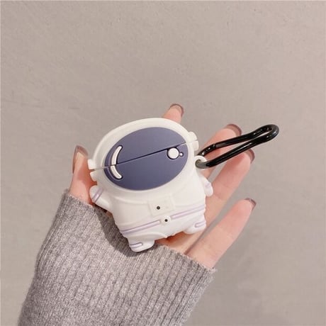 宇宙飛行士 airpods3第3世代カバー  可愛い エアポッツプロケース  フック付  個性  面白いM939