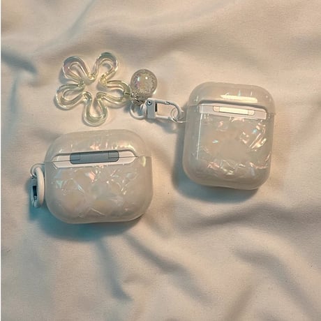 上品 Airpods 4ケース ガーリー Airpodspro2/proカバー Airpods3/2 リング/花キーチェーン 高級感たっぷり[M4784]