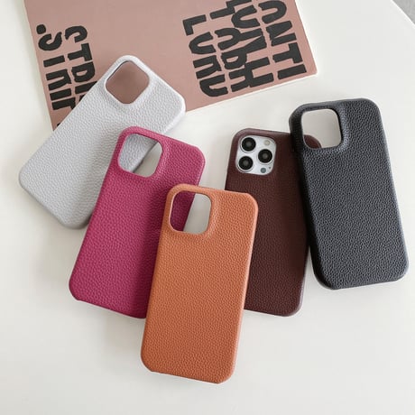 革製 iPhone14plus/14proカバー シンプル風 アイフォン13pro/12mini/11proケース おそろい 高品質 使いやすい [M2571]