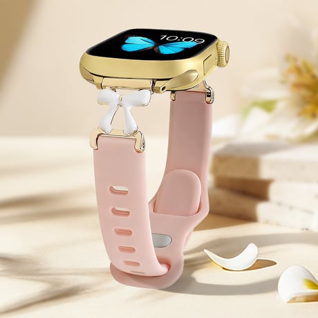 シリコン Applewatchバンド リボン アップルウォッチベルト Ultra3 series11 10 98 7 6 SE3 SE2  シンプル風 耐久性ある[M6263]
