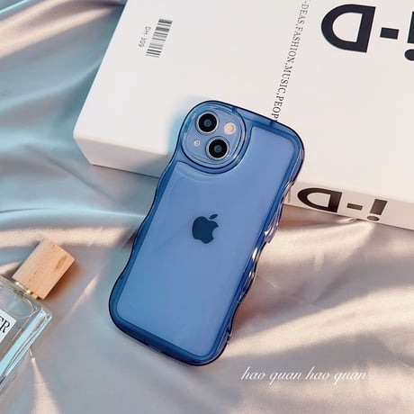波紋枠 iPhone15/14proケース 落下防止 アイフォン13/12/11pro透明カバー 全面保護 使いやすい 軽量[M2842]