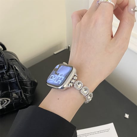 キラキラダイヤ AppleWatchバンド 綺麗 金属 アップルウォッチバンド Series10/9 Ultra series8 7 6  2 SE SE2 高品質 セレブ愛用[M5644]