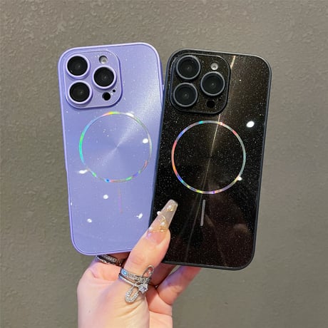 キラキラ iPhone16Pro/16plusケース 耐衝撃 Magsafe対応 iPhone15promax/14/13proカバー 高級感 全面保護 贅沢 存在感抜群[M5411]