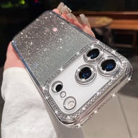 高級感  iPhone18Pro/17Promaxケース  キラキラジュエリー iPhone17/17Airカバー  オシャレ綺麗 レンズフィルム付き [M5677]