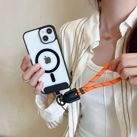 スマホストラップ 丈夫 シンプル風 お揃い 落下防止 全種類対応 男女に人気 ギフトに最適 [M4208]