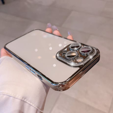 カメラ全面保護 iPhone14pro/14promaxケース キラキラおしゃれ iphone13/12カバー  滑り止め加工 黄ばまない[M2332]
