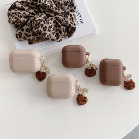 シリコン Airpods4ケース 豹柄キーホルダー付 Airpodspro2カバー Airpods3/2 指紋防止 可愛い[M4913]