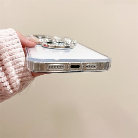 ジュエリーミラー iPhone16/16Proケース 透明 iPhone15/14plus/12カバー おしゃれ 人気品 [M4612]