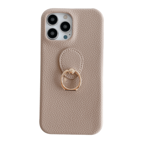 リング付レザーiphone14Plus/14proケース  高品質 高級感 iphone13mini/12/11カバー   シンプル  お揃い 実用 ファッションセンスいい[M2217]