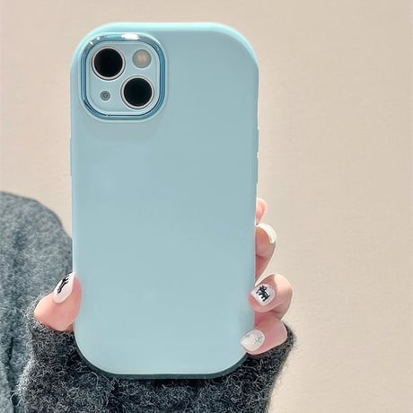 シンプル無地 iPhone15/15plus/15proケース 指紋防止 アイフォン14/13/SEカバー 淡色系 使いやすい [M3963]