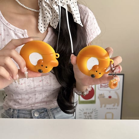 ベーグル Airpods4ケース 食べ物 エアポッズ3/Pro2ケース airpodspro2カバー かわいいキーチェーン ギフトにおすすめ[M5564]