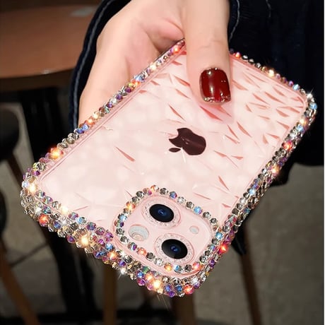 ダイヤデコ iPhone16/16Pro/16Plusケース キラキラおしゃれ iPhone15/14Pro/SEクリアケース 透明 きれい [M4640]
