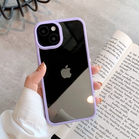 iPhone15/15proケース クリア 光沢 シンプルアイフォン14/13カバー カラーサイド[M3476]