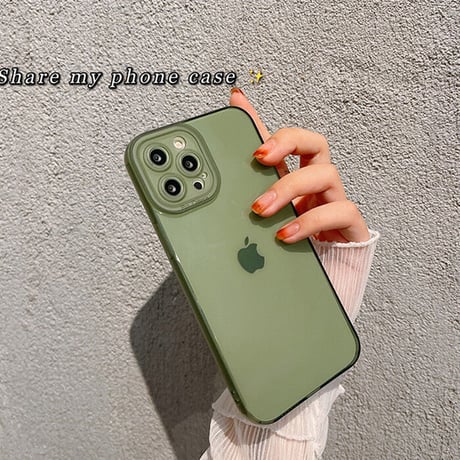 透明 iphone13/14promaxケース  艶カラーアイフォン11/XRカバー   全面保護  頑丈 シンプル風M949