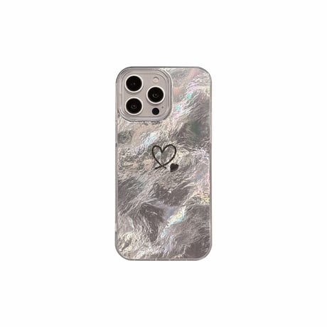 ハート柄 アイフォン15/15プロケース キラキラ iPhone14/13/12promaxケース 女子力アップ  [M4584]