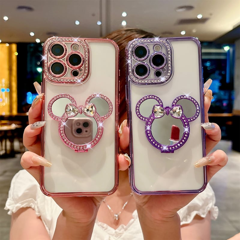 ミラー iphone17pro/17Airケース ジュエリー スタンド付 iPhone16pr