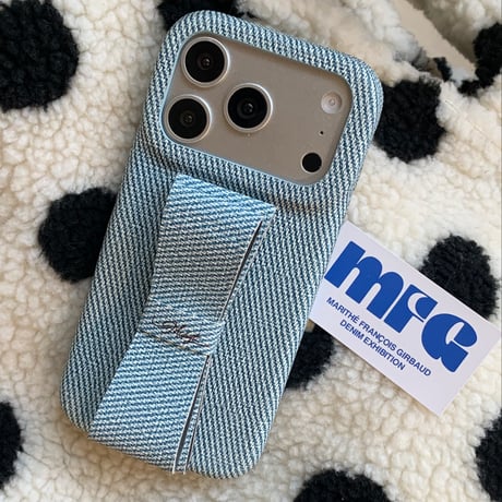 リボンスタンド iPhone17/17proケース 皮製/ジーンズ iPhone16/15Pro/14Promaxカバー 高品質 高級感 便利[M6063]