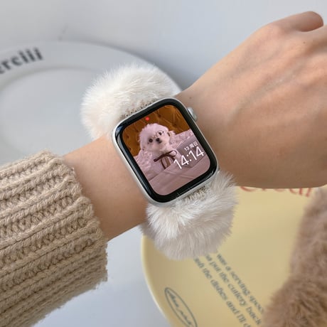 ふもふも AppleWatch Serise 10バンド 秋冬ファッション アップルウォッチベルト Ultra2/1/SE/Series9/8/7/6/5/4/3/2/1 柔らかい[M4755]