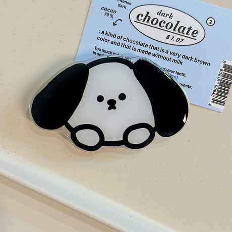 可愛い動物 スマホグリップ 全機種対応 折り畳み式グリップトーク 卓上スタンド機能付き 粘着タイプ[M2918]