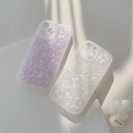 貝殻紋 iPhone14/14proカバー おしゃれかわいい iPhone13/12/11proケース ガールズに人気 使いやすい[M3267]