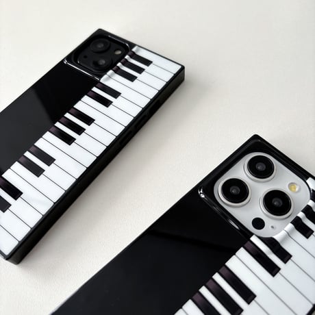 ピアノ iPhone15/15proケース スクエア iPhone14/13pro/12promaxケース かわいい ギフトにおすすめ[M4562]