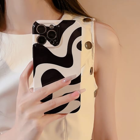 ゼブラ柄 iPhone14/13proケース シック iPhone12pro/11proカバー ファッション  女子力アップ 頑丈ハードケース[M3410]