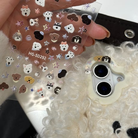 ふもふも犬 iPhone16/16Proケース ウール 可愛いiPhone15/14pro/13Proケース ステッカー付 柔らかい ギフトに最適 [M4832]