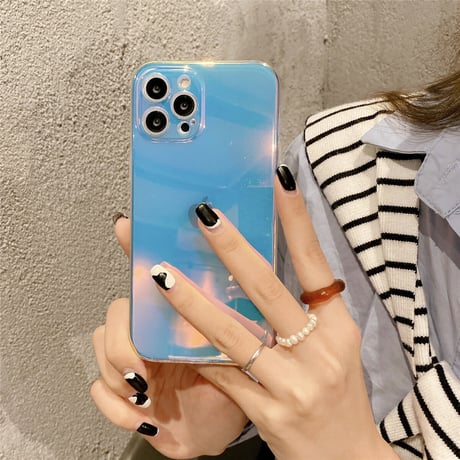 オーロラカラー iphone13mini/13proケース キラキラグラデーションカラー iphone12/11promaxカバー  高透明感 綺麗M1010