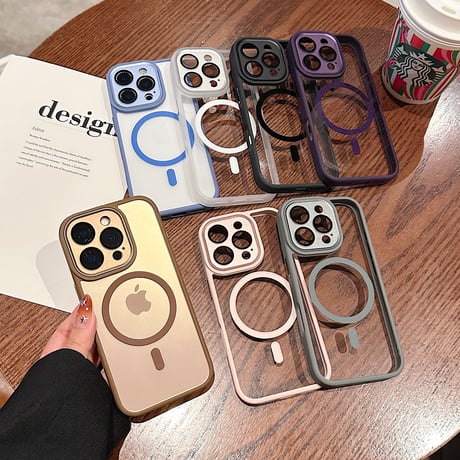 レンズ保護 iPhone16pro/15promaxケース Magsafe対応 耐衝撃加工 アイフォン14pro/13/promax/12カバー 黄ばまない 高品質 耐久性ある[M4903]