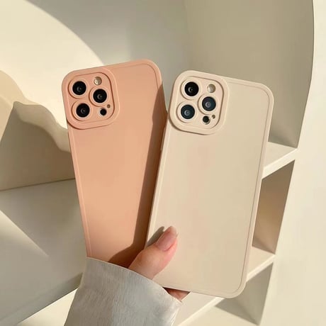 無地シンプル iphone14/13miniケース  高級感 淡色 iphone12pro/11カバー  高品質  頑丈 7色お揃い 全面保護 [M1916]