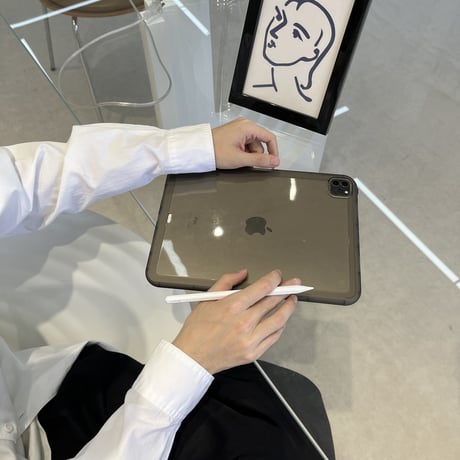 透明 背面型 iPad Pro11inchケース  艶あり iPad Air第4/3世代カバー mini4/5/6  シンプル 使いやすい 軽量頑丈  男女兼用[M2476]